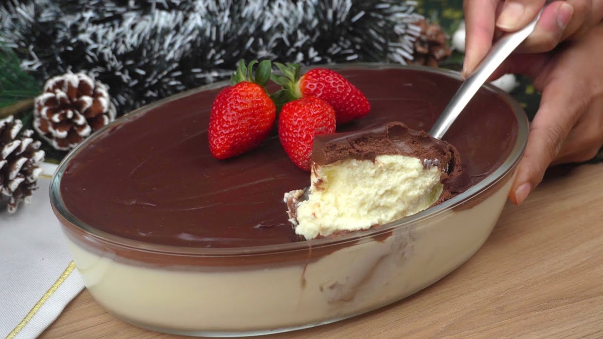 🍫🥛 Sobremesa de Ninho com Chocolate