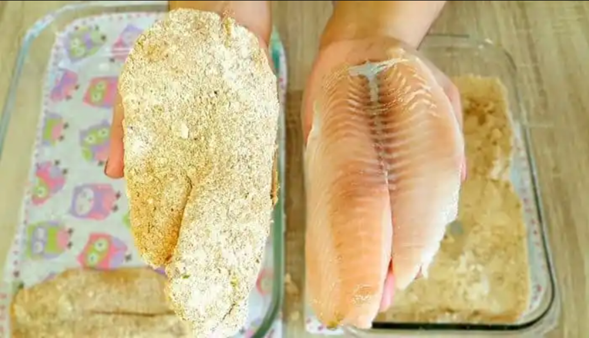 Peixe Empanado sem fritar: agora só faço assim